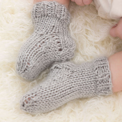 Red Heart Knit Baby Socks Knit Socks made in Red Heart Soft Baby Steps Yarn