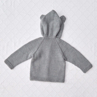 Red Heart Baby Bear Knit Hoodie Knit Hoodie made in Red Heart Bunches of Hugs Yarn