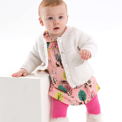 Red Heart Year-Round Baby Knit Cardigan Knit Cardigan made in Red Heart Baby Hugs Light Yarn