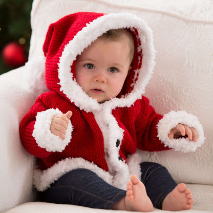 Red Heart Knit Santa Baby Sweater Knit Sweater made in Red Heart Soft Yarn