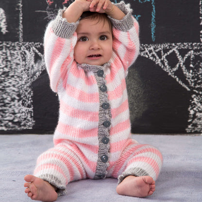 Red Heart Royal Knit Onesie Knit Onesie made in Red Heart Soft Baby Steps Yarn