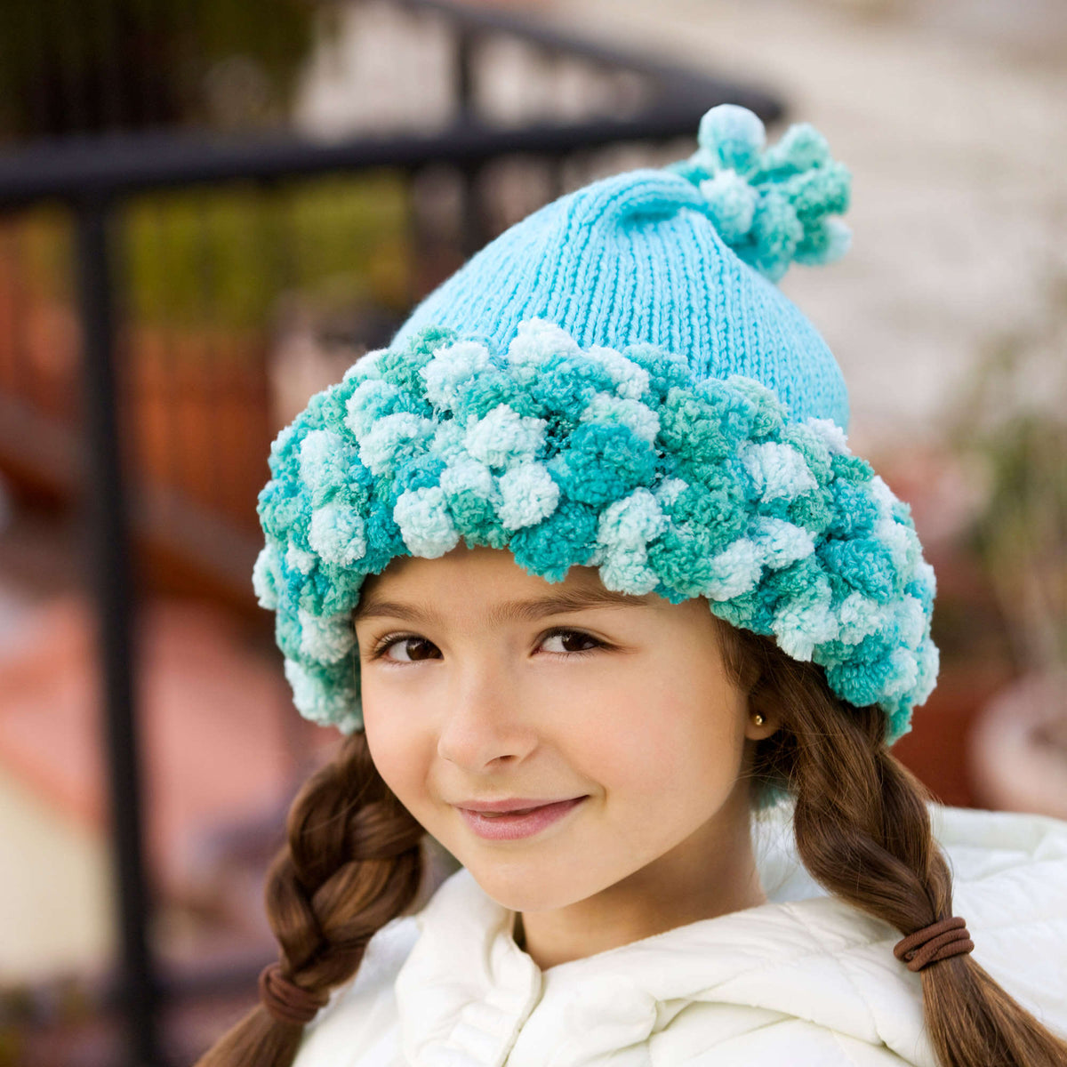 Knit Hat made in Red Heart Kids Yarn