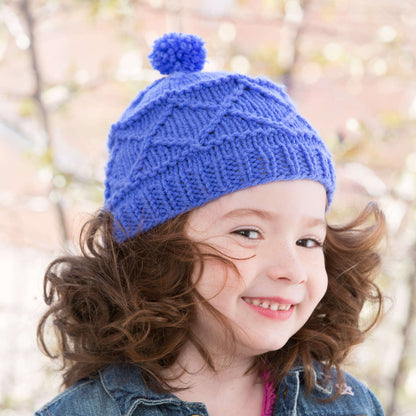Red Heart Knit Carousel Hat Knit Hat made in Red Heart With Love Yarn