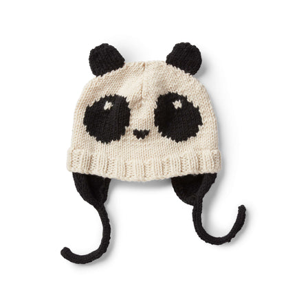Red Heart Kids Knit Panda Hat Single Size