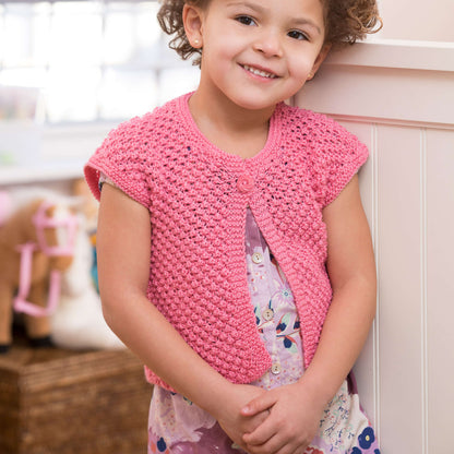 Red Heart Knit Little Girl Shrug Knit Shrug made in Red Heart Baby Sheen Yarn