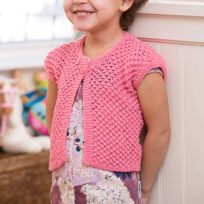 Red Heart Knit Little Girl Shrug Knit Shrug made in Red Heart Baby Sheen Yarn