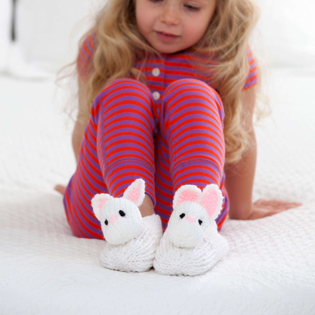 Knit Slippers made in Red Heart Super Saver Yarn