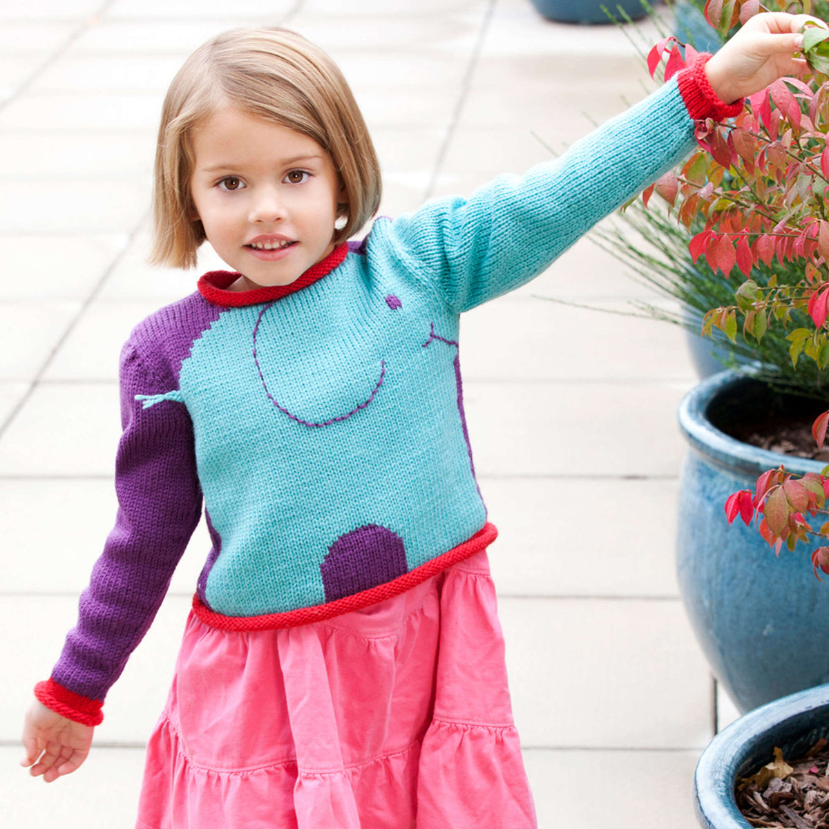 Knit Pullover made in Red Heart Washable Ewe Yarn