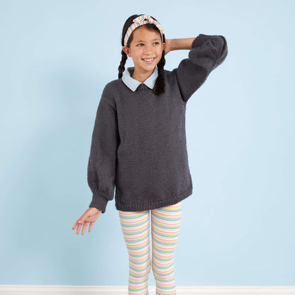 Red Heart Be-Stoked Knit Sweater Knit Sweater made in Red Heart Soft Yarn