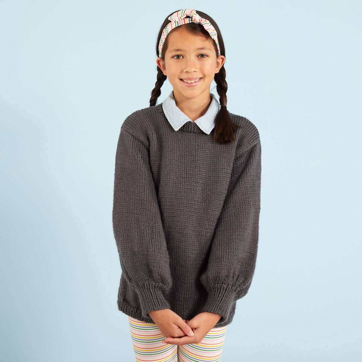 Knit Sweater made in Red Heart Soft Yarn