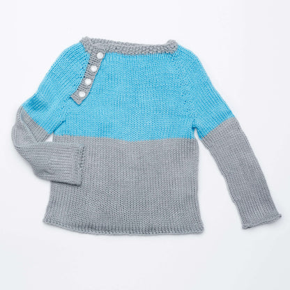 Red Heart School Days Raglan Pullover Knit Pullover made in Red Heart Baby Hugs Medium Yarn