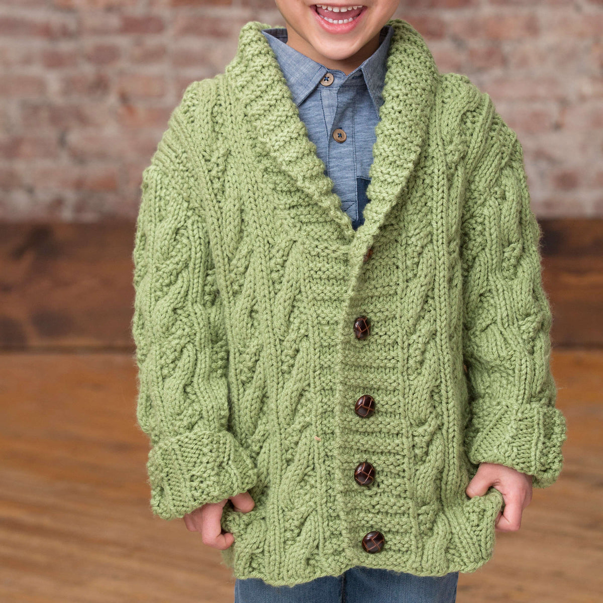 Knit Cardigan made in Red Heart With Love Yarn