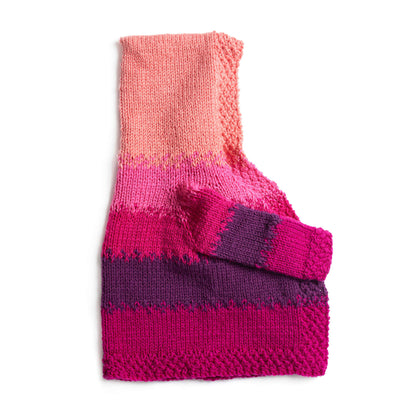 Red Heart Knit Girls Chic Hooded Sweater 4 yrs.