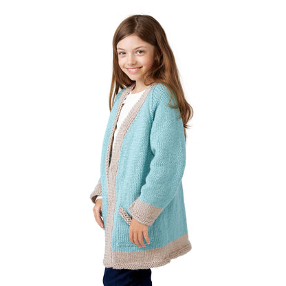 Red Heart One for Me One for You Knit Cardigan Kids 6