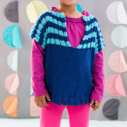 Red Heart Knit Child's Fashion Vest Knit Vest made in Red Heart Cutie Pie Yarn