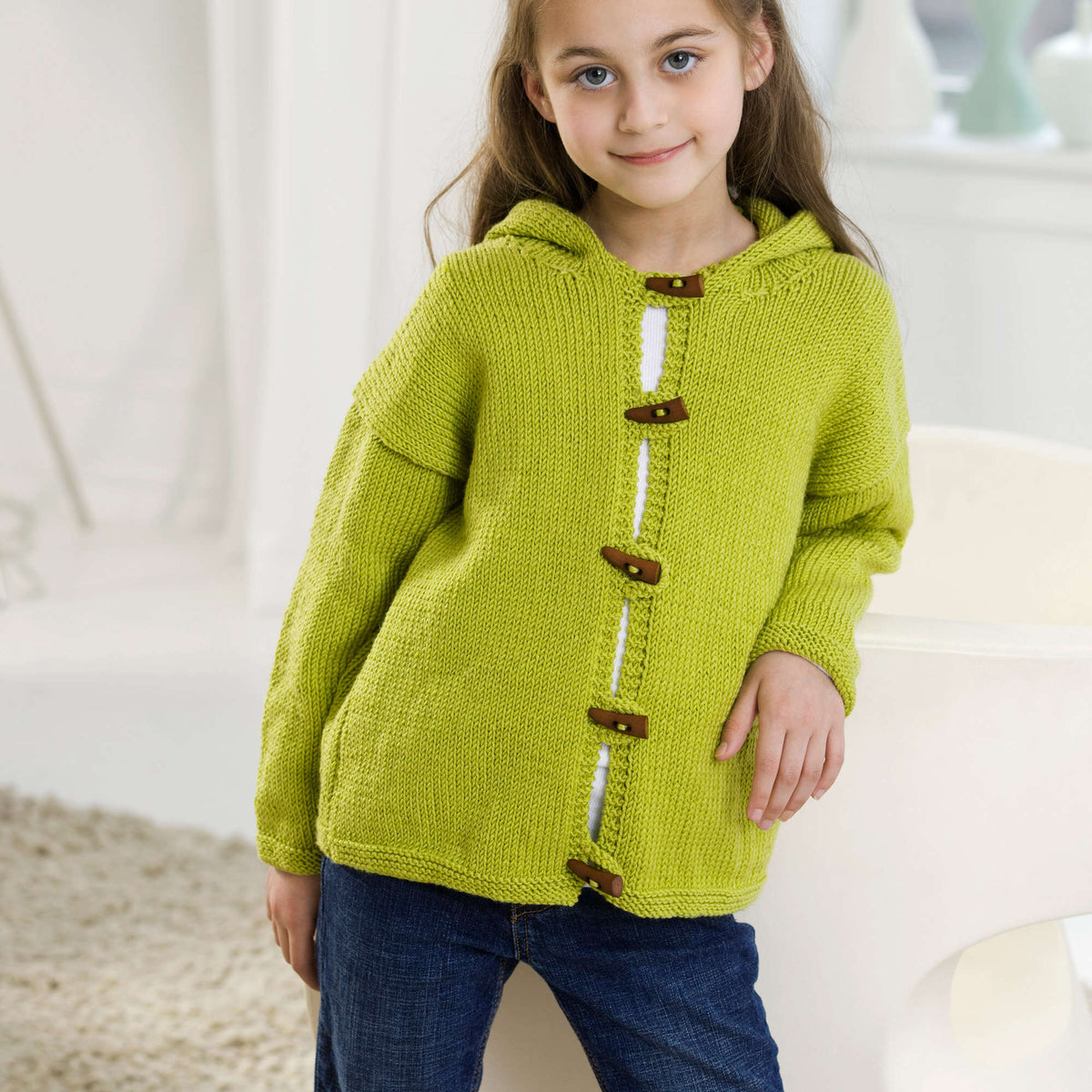 Knit Jacket made in Red Heart Smoothie Yarn