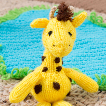 Red Heart Knit Georgie Giraffe Ornament Knit Toy made in Red Heart Yarn