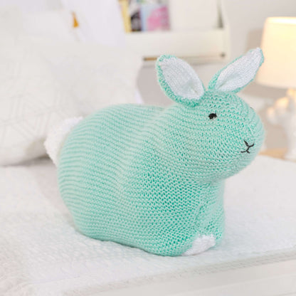 Red Heart Knit Simple Bunny Toy Knit Toy made in Red Heart Yarn