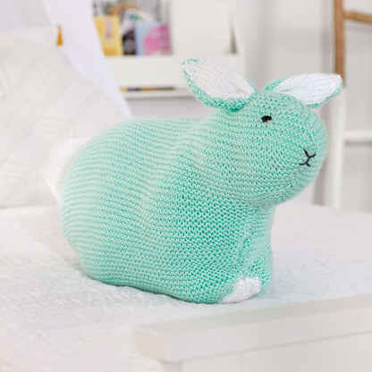 Red Heart Knit Simple Bunny Toy Knit Toy made in Red Heart Yarn
