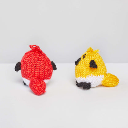 Red Heart George and Hubert Knit Bird Knit Toy made in Red Heart Yarn