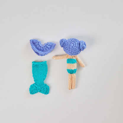 Red Heart Knit Tina & Nina Mermaid Knit Costume made in Red Heart Amigurumi Yarn