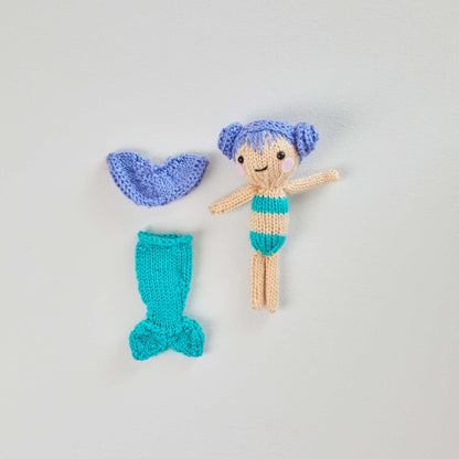 Red Heart Knit Tina & Nina Mermaid Knit Costume made in Red Heart Amigurumi Yarn