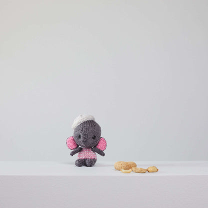 Red Heart Emily and Edward Knit Elephants Knit Toy made in Red Heart Amigurumi Yarn