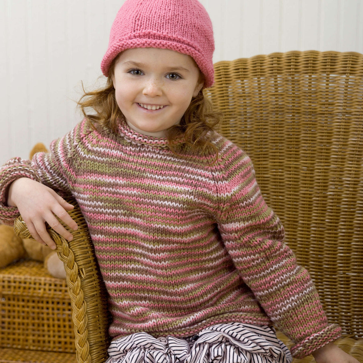 Knit Hat made in Red Heart Super Saver Yarn