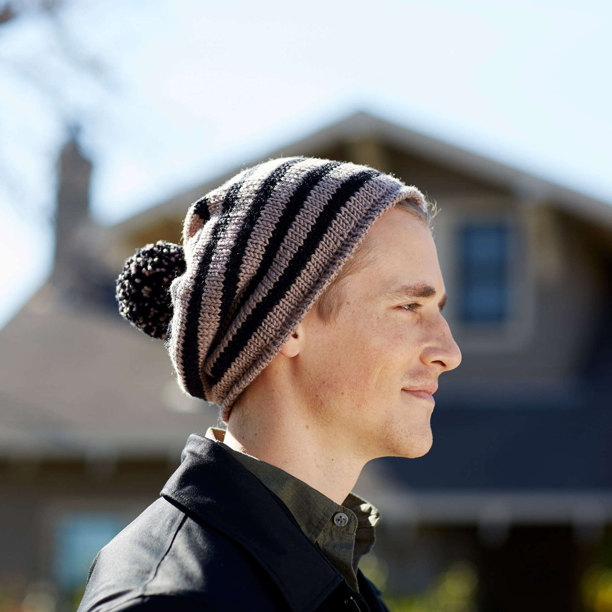 Knit Hat made in Red Heart Chic Sheep Yarn