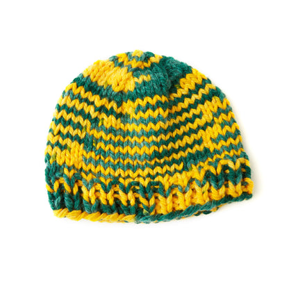 Red Heart Knit Three Cheers Hat Knit Hat made in Red Heart Team Spirit Chunky Yarn