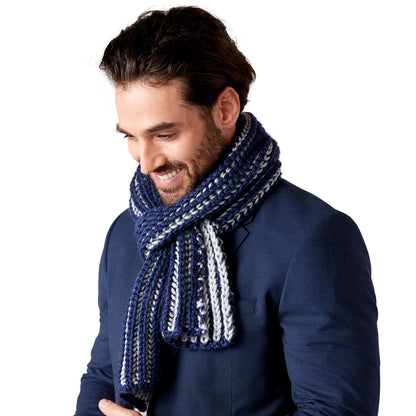 Red Heart Easy Knit Fisherman Rib Scarf Single Size