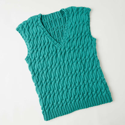 Red Heart Knit Men's Golf Vest Knit Vest made in Red Heart Soft Yarn