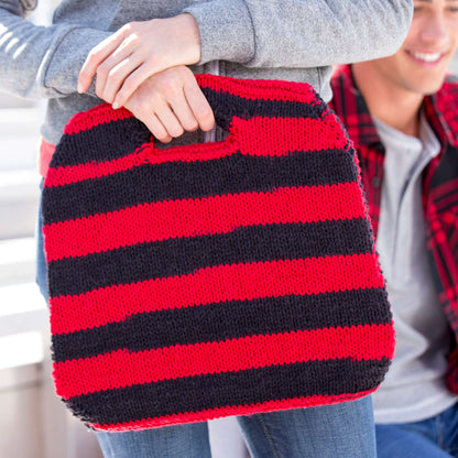 Red Heart Knit Stadium Seat Cover Knit Seat Cover made in Red Heart Team Spirit Yarn