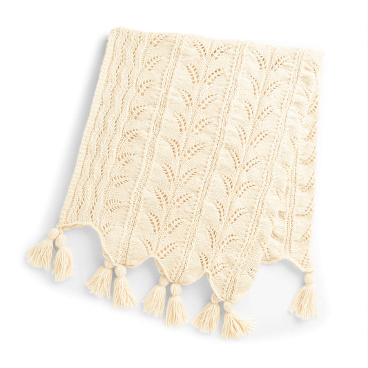 Knit Throw made in Red Heart Super Saver Yarn, Aran