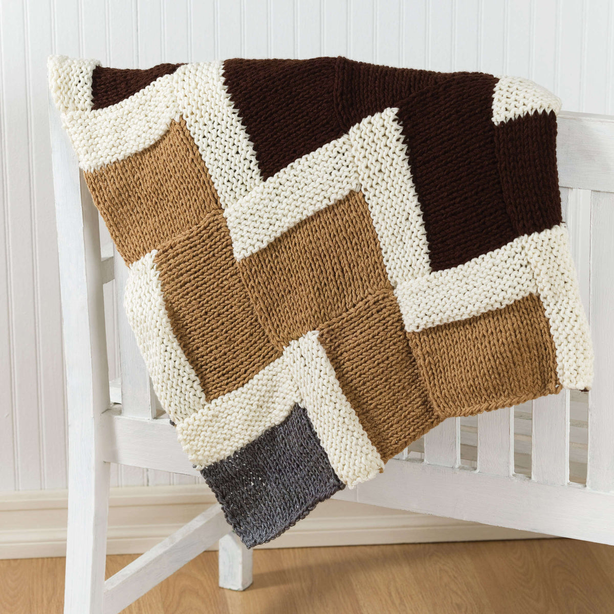 Knit Afghan made in Red Heart Super Saver Yarn
