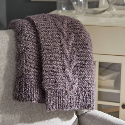 Red Heart Braided Cable Knit Throw Single Size
