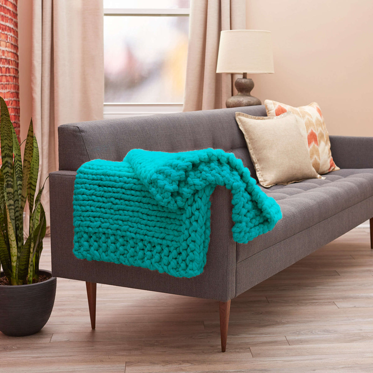 Knit Throw made in Red Heart Boutique Yarn