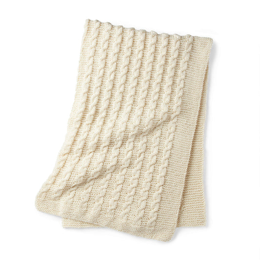 Knit Throw made in Red Heart Super Saver Yarn, Aran