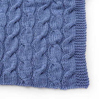 Red Heart Knit Casual Cables Throw Knit Throw made in Red Heart Comfort Chunky Yarn