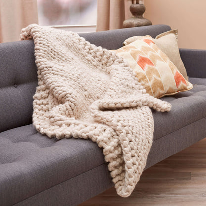 Red Heart Knit Wonderful Big Stitch Throw Knit Throw made in Red Heart Boutique Yarn