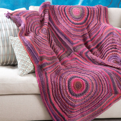 Red Heart Knit Squared Shades Throw Knit Throw made in Red Heart Boutique Yarn