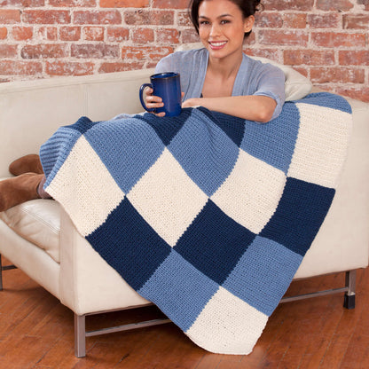 Red Heart Knit Lapghan Knit Blanket made in Red Heart Super Saver yarn
