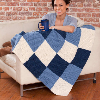 Red Heart Knit Lapghan Knit Blanket made in Red Heart Super Saver yarn