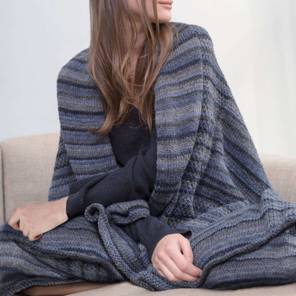 Red Heart Knit Milano Throw Knit Throw made in Red Heart An Italian Story Ombra Yarn