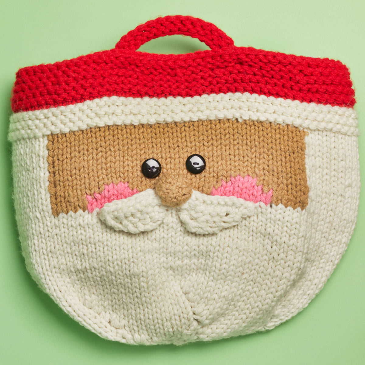 Knit Basket made in Red Heart With Love Yarn