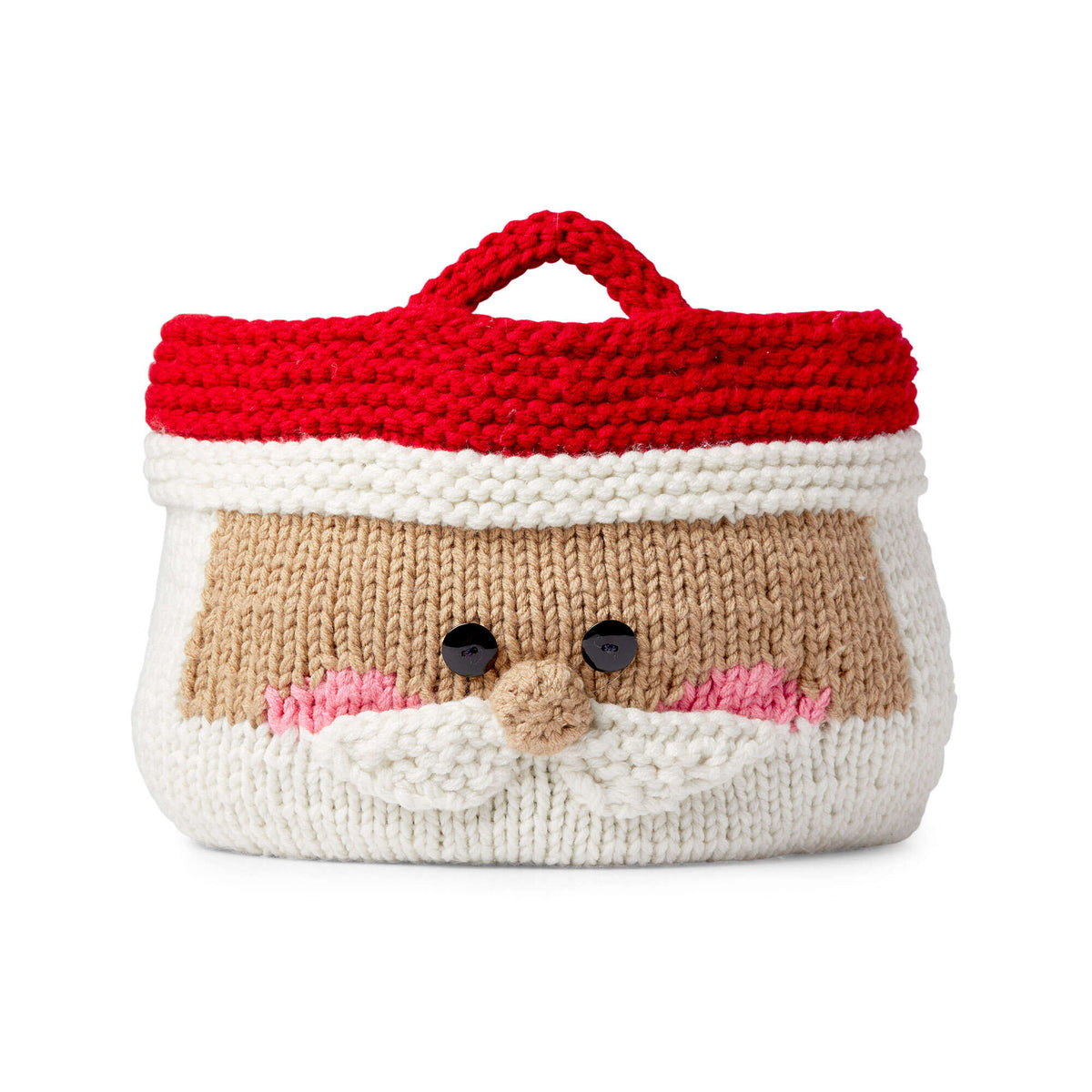 Knit Basket made in Red Heart With Love Yarn