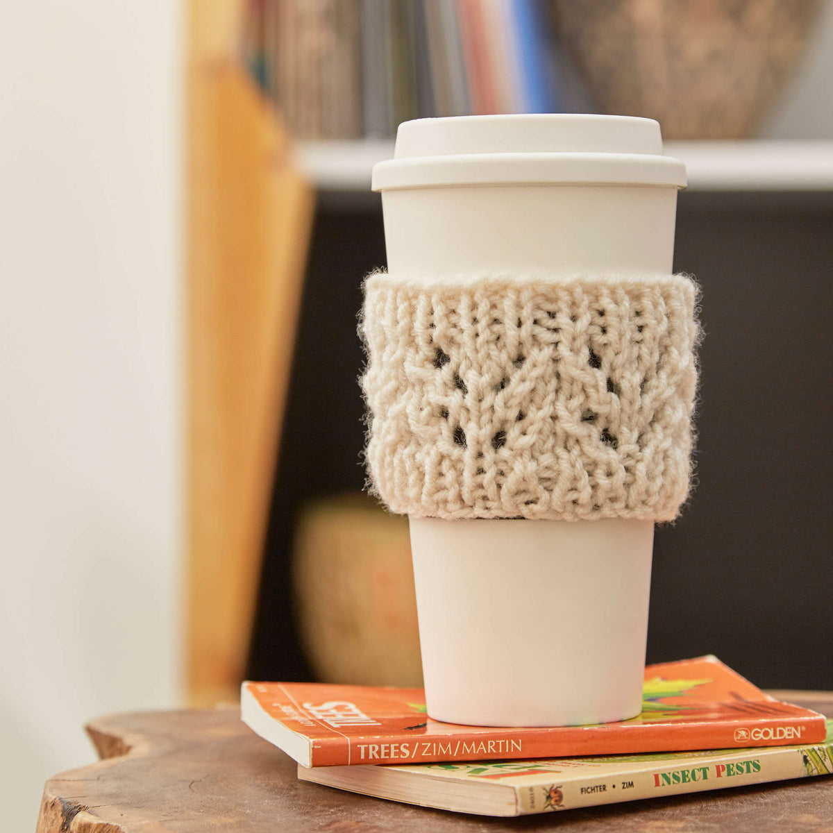 Knit Cozy made in Red Heart Super Saver Yarn