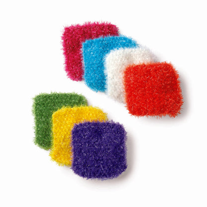 Red Heart Week of Knit Scrubbies Knit Scrubby made in Red Heart Scrubby Sparkle Yarn