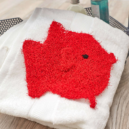 Red Heart Knit School of Fish Scrubbies Knit Scrubby made in Red Heart Scrubby Yarn