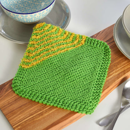 Red Heart Knit Scrubby Cloth Knit Dishcloth made in Red Heart Scrubby Smoothie Yarn